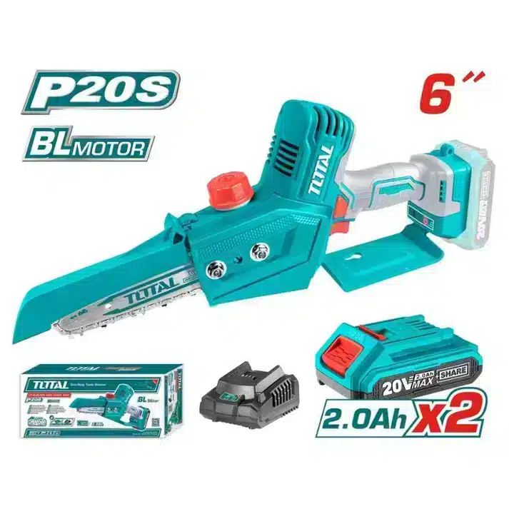Mini Tronçonneuse à Chaîne Lithium-Ion 20V TOTAL